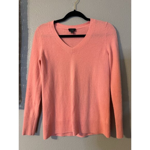 Talbots Cashmere Sweater S Small Coral Pink Orange Long Sleeve Spring - Picture 8 of 9